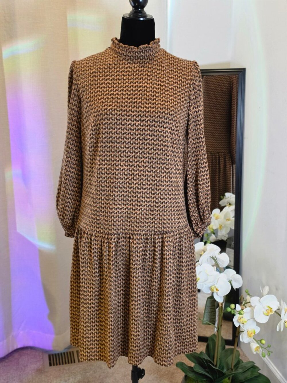 52seven Geometric Print Midi Dress - Size M